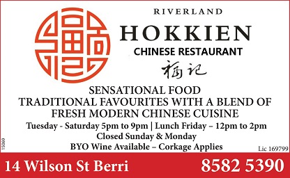 banner image for Riverland Hokkien Chinese Restaurant